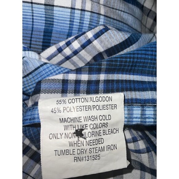 BEVERLY‎ Hills Polo Club Boys Button Down Striped Shirt Size 14-16 - Picture 6 of 9